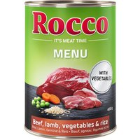 Kody rabatowe Rocco Menu, 6 x 400 g - Jagnięcina z wołowiną i warzywami z ryżem