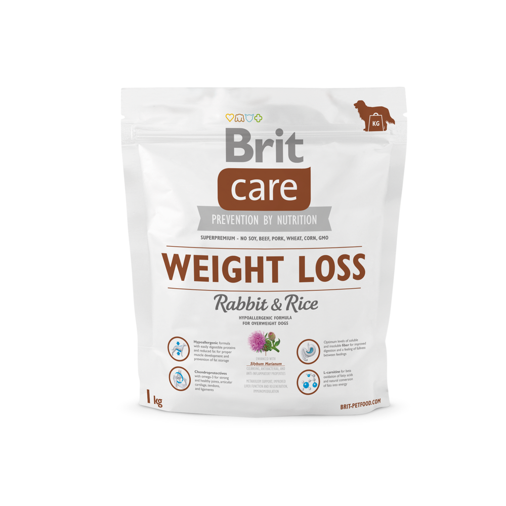 Kody rabatowe Krakvet sklep zoologiczny - BRIT Care Weight Loss Rabbit & Rice - sucha karma z królikiem i ryżem dla psów dorosłych z nadwagą - 1 kg