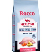 Kody rabatowe 11 + 1 kg gratis! Rocco Mealtime, karma sucha dla psa, 12 kg  - Sensitive, indyk i kurczak