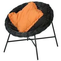 Kody rabatowe 9design sklep internetowy - Miloo :: Fotel ogrodowy Eve czarny ekorattan z dwiema poduszkami