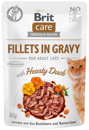 Kody rabatowe Krakvet sklep zoologiczny - BRIT Care Fillets in Gravy filety z kaczką w sosie - mokra karma dla kota - 85 g