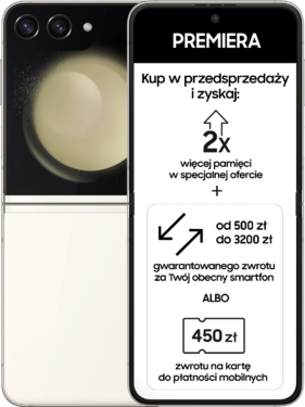 Kody rabatowe Play - Samsung Galaxy Z Flip5 5G SM-F7315 8/512GB Beżowy