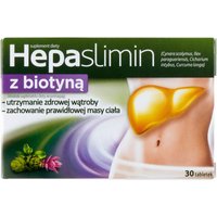 Kody rabatowe Hepaslimin Hepaslimin z biotyną Suplement diety 30 sztuk nahrungsergaenzungsmittel 1.0 pieces