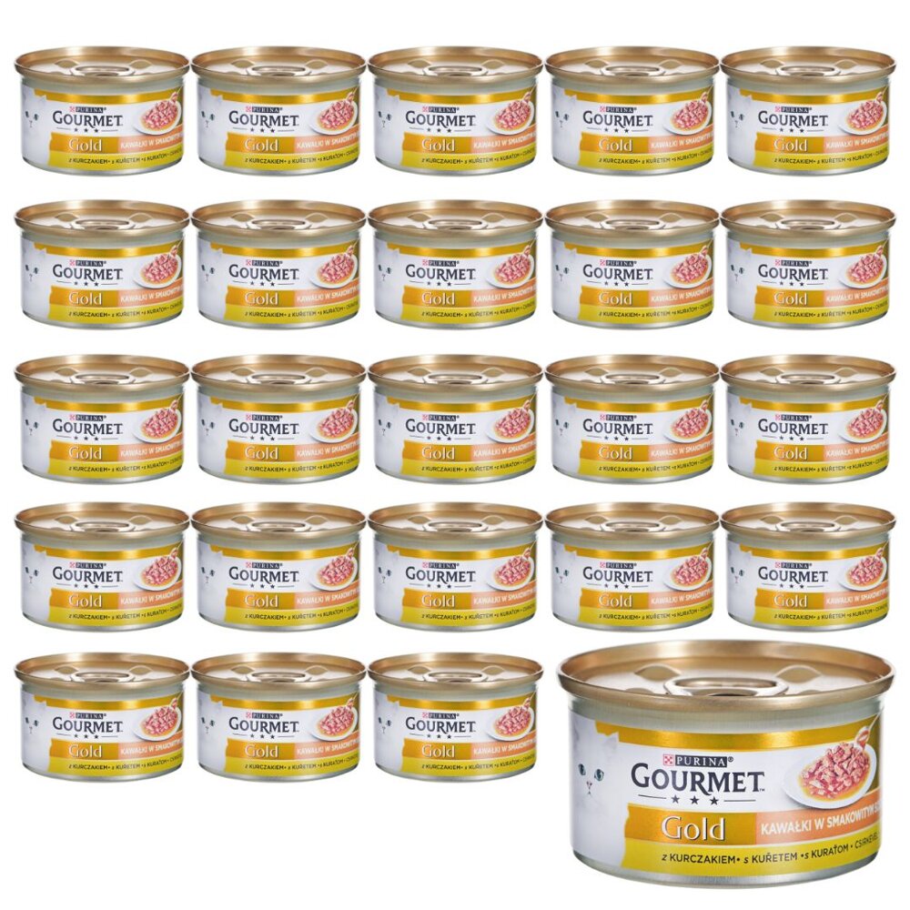 Kody rabatowe Gourmet Gold Sauce Delights - mokra karma dla kota z kurczakiem - 24x85 g