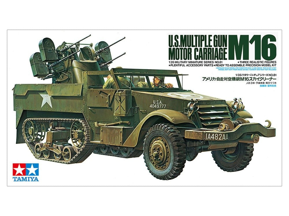 Kody rabatowe Tamiya Model plastikowy U.S. Multiple Gun Motor Carriage M16 1/35