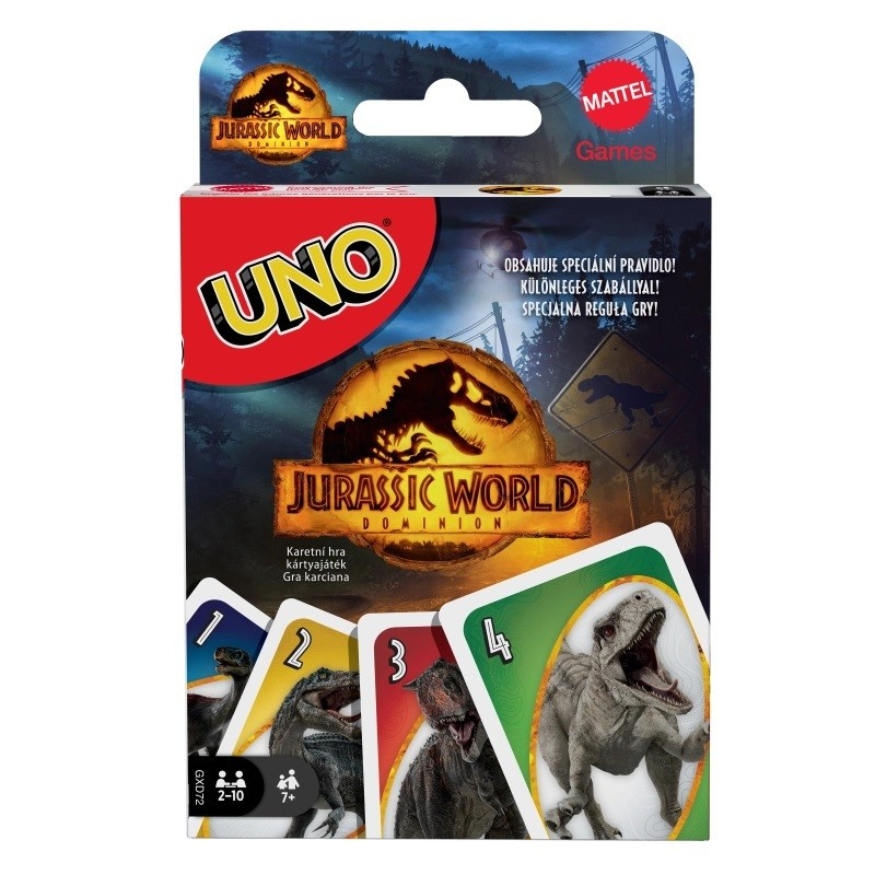 Kody rabatowe Mattel Gra karciana UNO Jurassic World 3