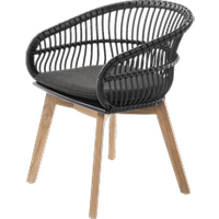 Kody rabatowe 9design sklep internetowy - Miloo :: Krzesło ogrodowe Bahia szer. 58 cm czarne ekorattan teak