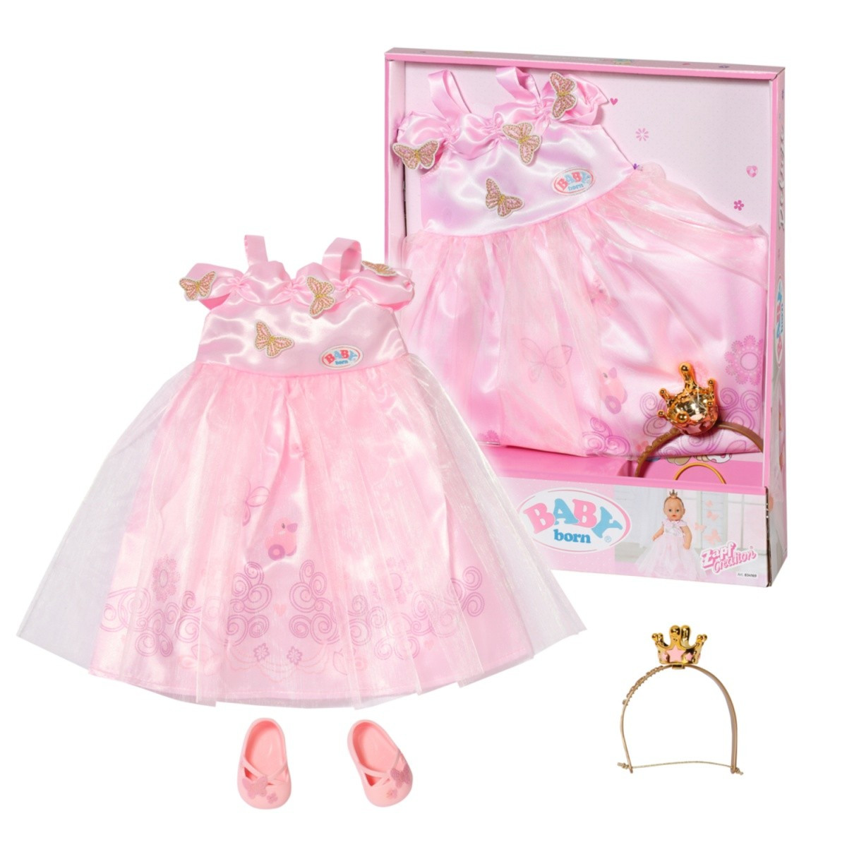 Kody rabatowe Urwis.pl - Zapf Ubranko Sukienka księżniczki Deluxe dla lalki Baby Born 43 cm