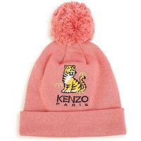 Kody rabatowe Kenzo Kids czapka z domieszką kaszmiru dziecięca kolor różowy