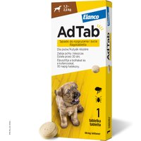 Kody rabatowe AdTab™ tabletki do rozgryzania i żucia przeciw pchłom i kleszczom dla psów - 1szt., 56.25 mg, dla psów o wadze 1,3 - 2,5 kg