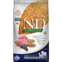 Kody rabatowe Dwupak Farmina - N&D Ancestral Grain Adult Medium & Maxi, jagnięcina i czarna jagoda