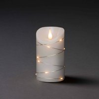 Kody rabatowe Lampy.pl - Świeca woskowa LED biała Barwa światła ciepła biel 13,5 cm