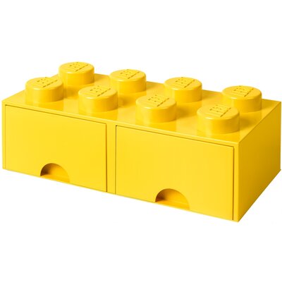 Kody rabatowe Pojemnik na LEGO z szufladkami Brick 8 Żółty 40061732