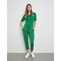 Kody rabatowe GERRY WEBER Damski Spodnie bez zapięcia z elastycznym pasem Zielony Jednokolorowy