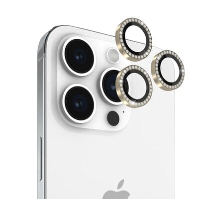 Kody rabatowe Szkło hartowane na obiektyw KATE SPADE NEW YORK Aluminum Ring Lens Protector do iPhone 15 Pro/15 Pro Max Złoty