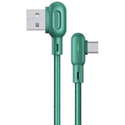 Kody rabatowe Kabel kątowy USB - USB-C USAMS 1.2m Zielony