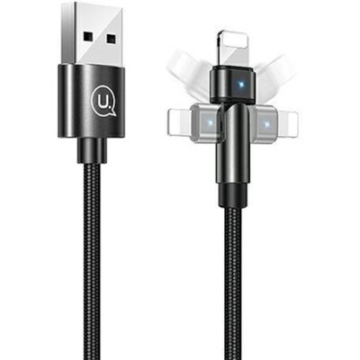 Kody rabatowe Avans - Kabel obrotowy USB - Lightning 2A USAMS U60 1m Czarny