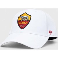 Kody rabatowe Answear.com - 47brand czapka z daszkiem AS Roma kolor biały z aplikacją