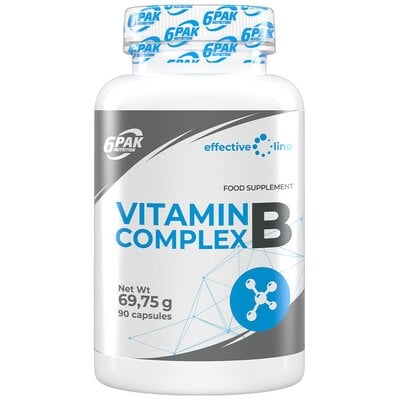 Kody rabatowe Kompleks witamin 6PAK Vitamin B Complex (90 kapsułek)