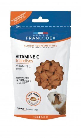 Kody rabatowe Krakvet sklep zoologiczny - FRANCODEX Przysmaki z witaminą C - przysmak dla świnki morskiej - 50 g