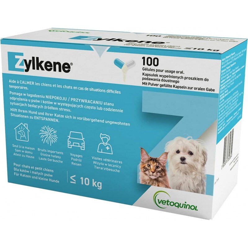 Kody rabatowe Krakvet sklep zoologiczny - VETOQUINOL Zylkene 100 tabletek na stres (poniżej 10kg) - preparat dla psa/kota - 75 mg