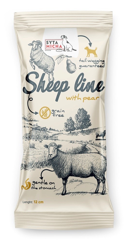 Kody rabatowe Krakvet sklep zoologiczny - SYTA MICHA Sheep line Owca z gruszką - gryzak dla psa - 12 cm