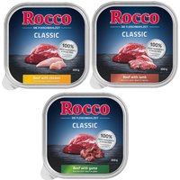 Kody rabatowe Mieszany pakiet próbny Rocco Classic tacki, 9 x 300 g - Pakiet Classic 2: jagnięcina, kurczak, dziczyzna