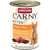 Kody rabatowe Megapakiet Animonda Carny Kitten, 24 x 400 g - Drób i wołowina