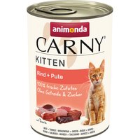 Kody rabatowe Megapakiet Animonda Carny Kitten, 24 x 400 g - Wołowina i indyk