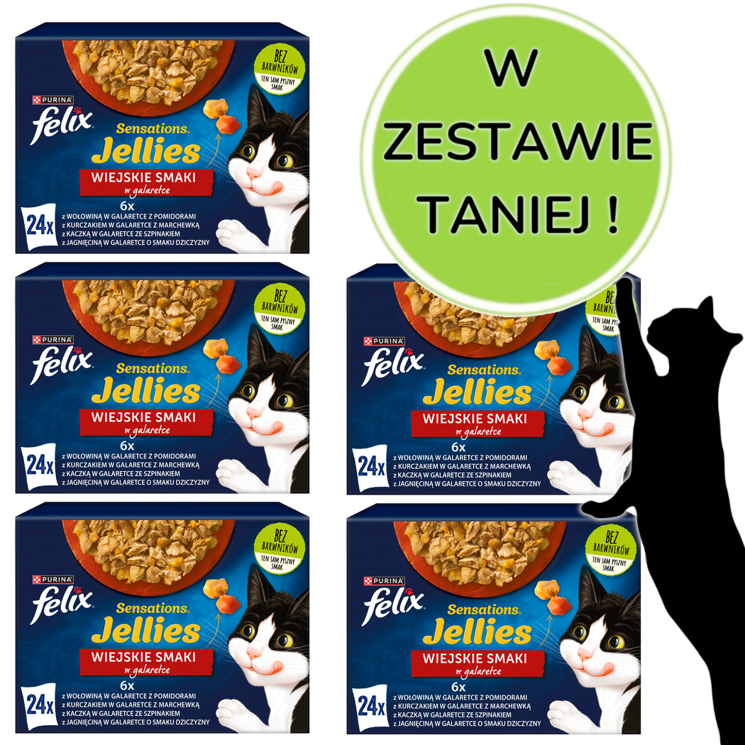 Kody rabatowe Krakvet sklep zoologiczny - PURINA Felix Sensation: wiejskie smaki - karma dla kota - 120x85 g