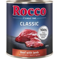 Kody rabatowe 21 + 3 gratis! Rocco, karma mokra dla psa, 24 x 800 g - Wołowina i jagnięcina