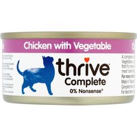 Kody rabatowe zooplus - thrive Complete Adult - Kurczak z warzywami - Opakowanie oszczędnościowe: 24 x 75 g