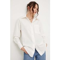 Kody rabatowe Answear.com - Answear Lab koszula bawełniana damska kolor biały relaxed z kołnierzykiem klasycznym