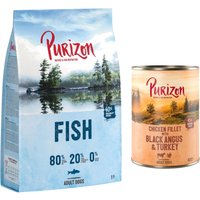 Kody rabatowe Purizon: karma sucha dla psa, 2 x 1 kg + Adult, karma mokra, 2 x 400 g gratis! - Adult, ryba, bez zbóż