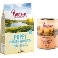 Kody rabatowe Purizon: karma sucha dla psa, 2 x 1 kg + Adult, karma mokra, 2 x 400 g gratis! - Puppy, kurczak i ryba, bez zbóż