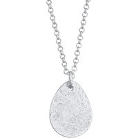 Kody rabatowe Elli Damski wisiorek kropla Vintage młotkowany w srebrze próby 925 Sterling Silver halskette 1.0 pieces