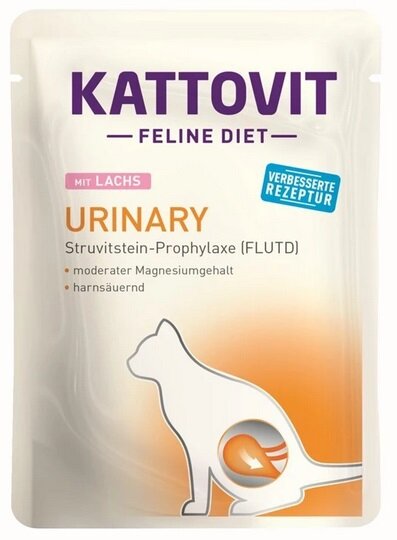 Kody rabatowe Krakvet sklep zoologiczny - KATTOVIT Feline Diet Urinary Łosoś - mokra karma dla kota - 85 g