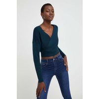 Kody rabatowe Answear Lab sweter z wełną kolor zielony lekki