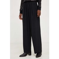 Kody rabatowe Answear Lab spodnie damskie kolor czarny szerokie high waist
