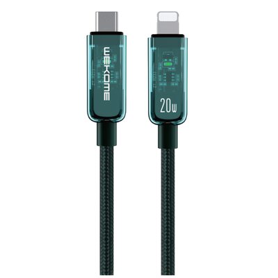 Kody rabatowe Kabel USB-C - Lightning WEKOME WDC-181 Vanguard Series PD 20W 1.2 m Zielony