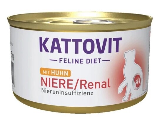 Kody rabatowe Krakvet sklep zoologiczny - KATTOVIT Feline Diet Niere/Renal Kurczak - mokra karma dla kota - 85 g