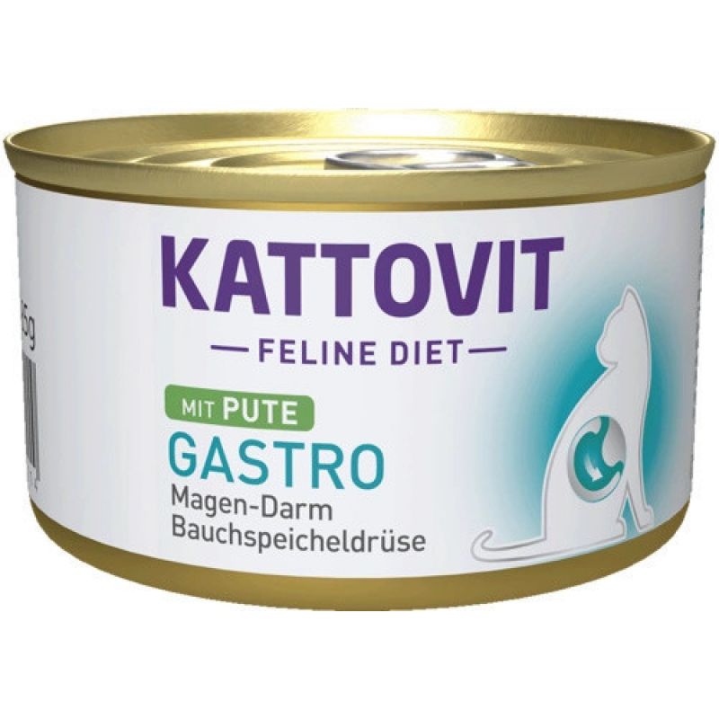 Kody rabatowe Krakvet sklep zoologiczny - KATTOVIT Feline Diet Gastro Indyk - mokra karma dla kota - 85 g