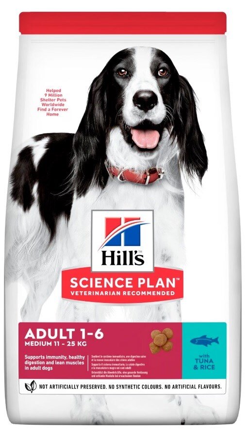 Kody rabatowe Krakvet sklep zoologiczny - HILL'S Science Plan Adult Medium Tuńczyk z ryżem - sucha karma dla psa - 12 kg