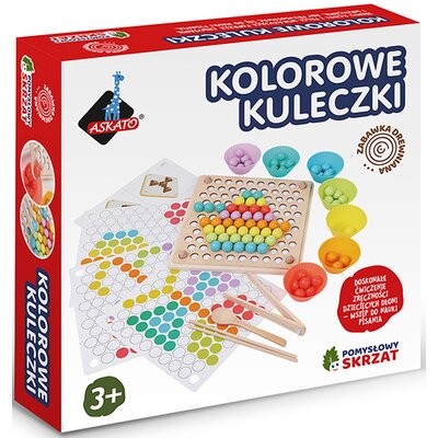 Rabaty - Zabawka edukacyjna ASKATO Pomysłowy skrzat Kolorowe kuleczki 117157