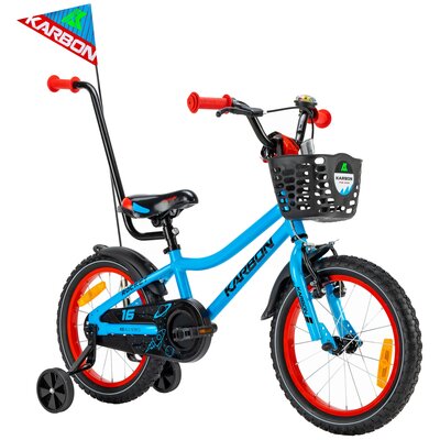 Kody rabatowe Rower dziecięcy KARBON Rocket 16 cali dla chłopca Niebiesko-czerwony