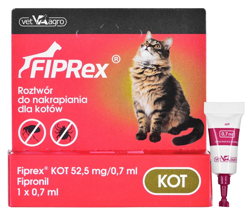 Rabaty - FIPREX Krople przeciw pasożytom dla kota - 0,7 ml