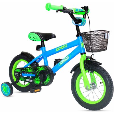 Kody rabatowe Rower dziecięcy ENERO Tornado 12 cali dla chłopca Zielono-niebieski