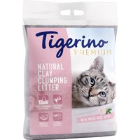Kody rabatowe Tigerino Premium, żwirek dla kota - zapach białej róży - 12 kg (ok. 12 l)