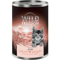 Kody rabatowe 5 + 1 gratis! Wild Freedom Kitten, 6 x 200 / 400 g - Great Desert - Indyk i kurczak, 6 x 400 g