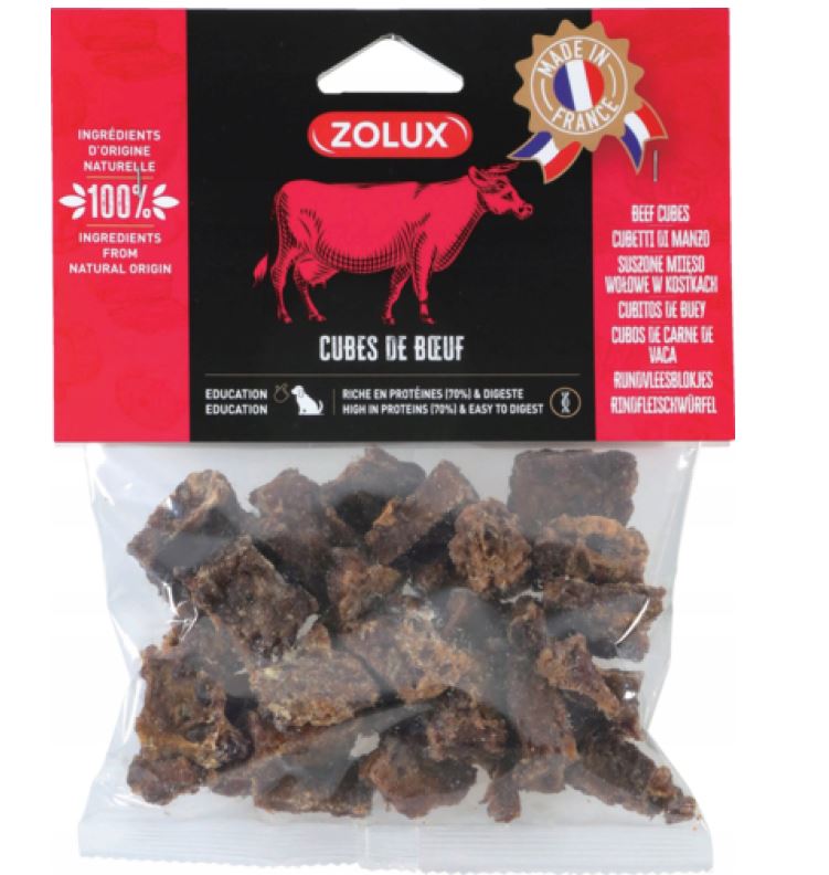 Kody rabatowe Krakvet sklep zoologiczny - ZOLUX Naturalne Kostki wołowe - przysmak dla psa - 150 g